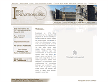 Tablet Screenshot of ironinnovationsinc.com